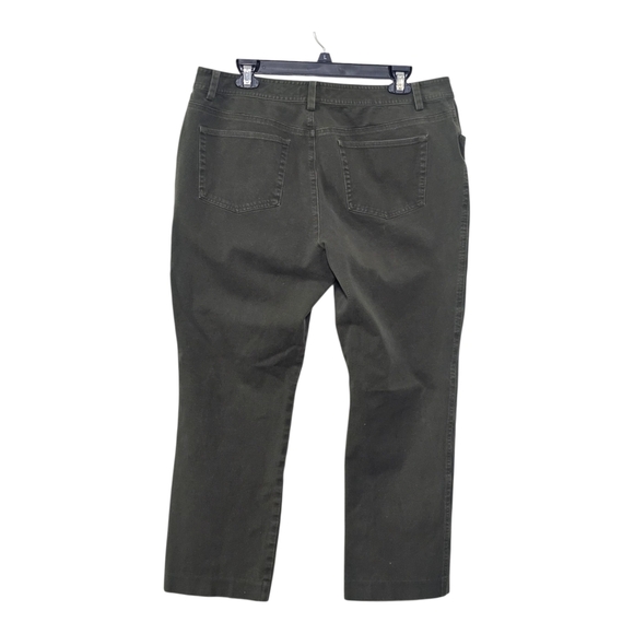 Lauren Ralph Lauren Women's Jeans Sz 16 Green Stretch Denim Mid-Rise Crop - Picture 3 of 9